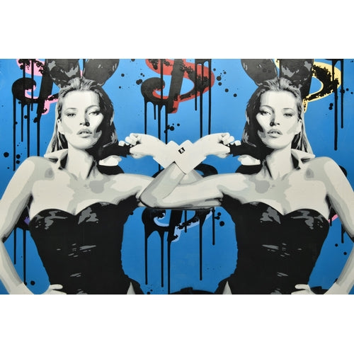 PEGASUS - CHRIS TURNER 'KATE MOSS II' Large Original Oil on Canvas