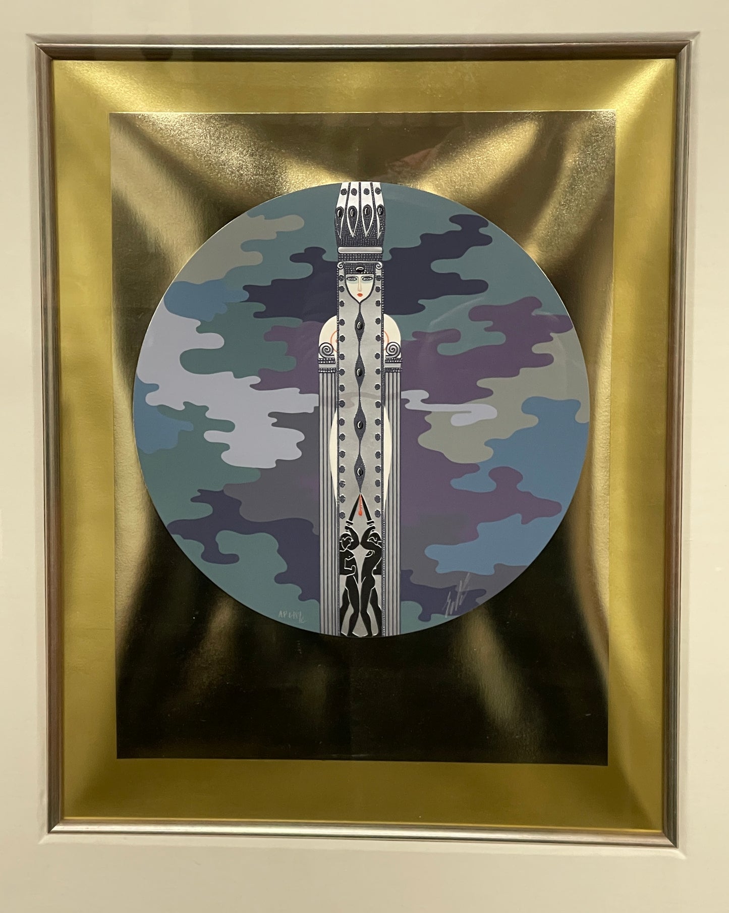 Very Rare Erté 'L' Indifference' signed and number Limited Edition Artist's Proof Painting