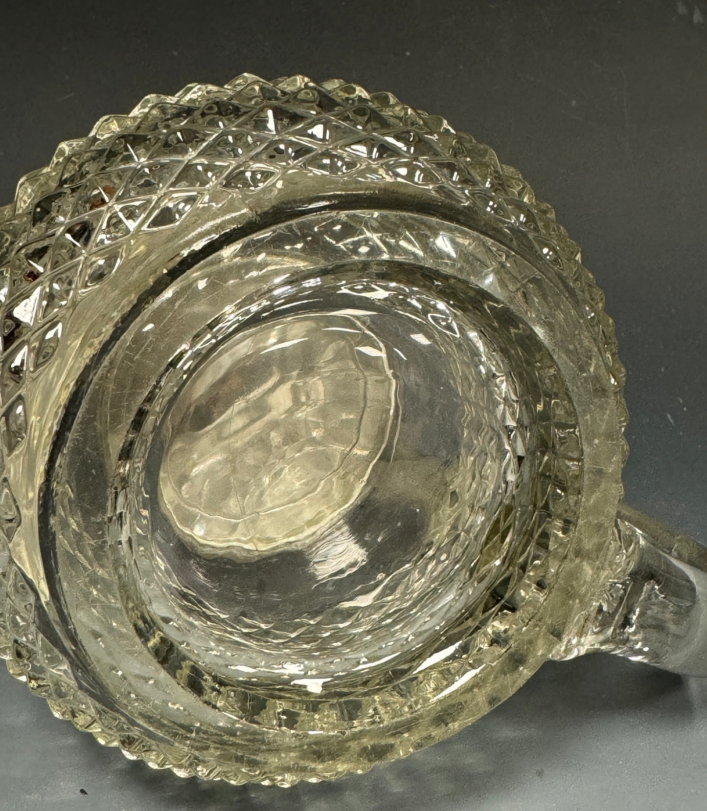 Antique Tübinger Igel Hedgehog Hobnail Glass Eagle Lidded Beer Stein Dated 1904