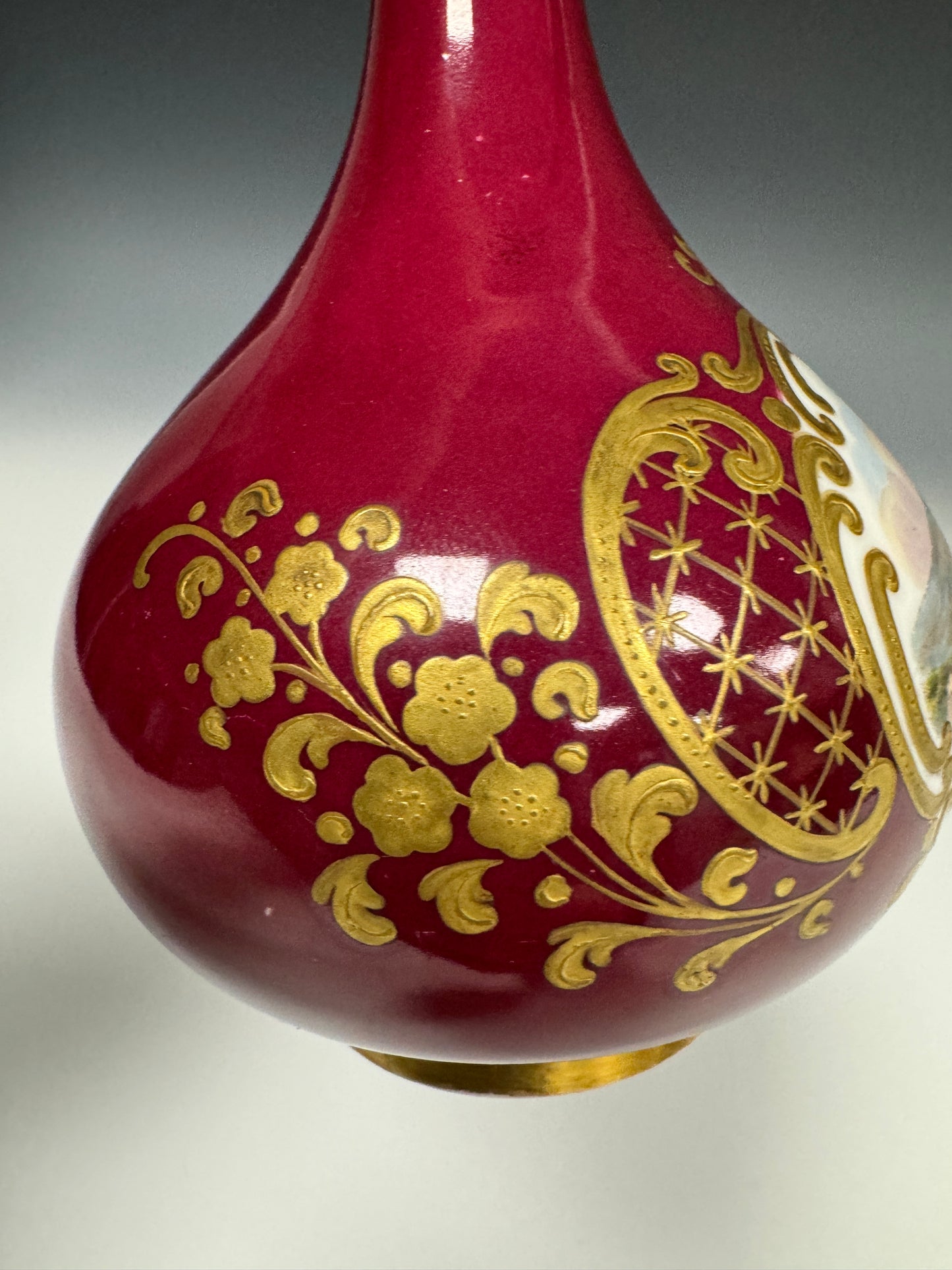 Rare Chamberlain Chamberlains Royal Worcester Antique Scent Bottle Malvern c1840