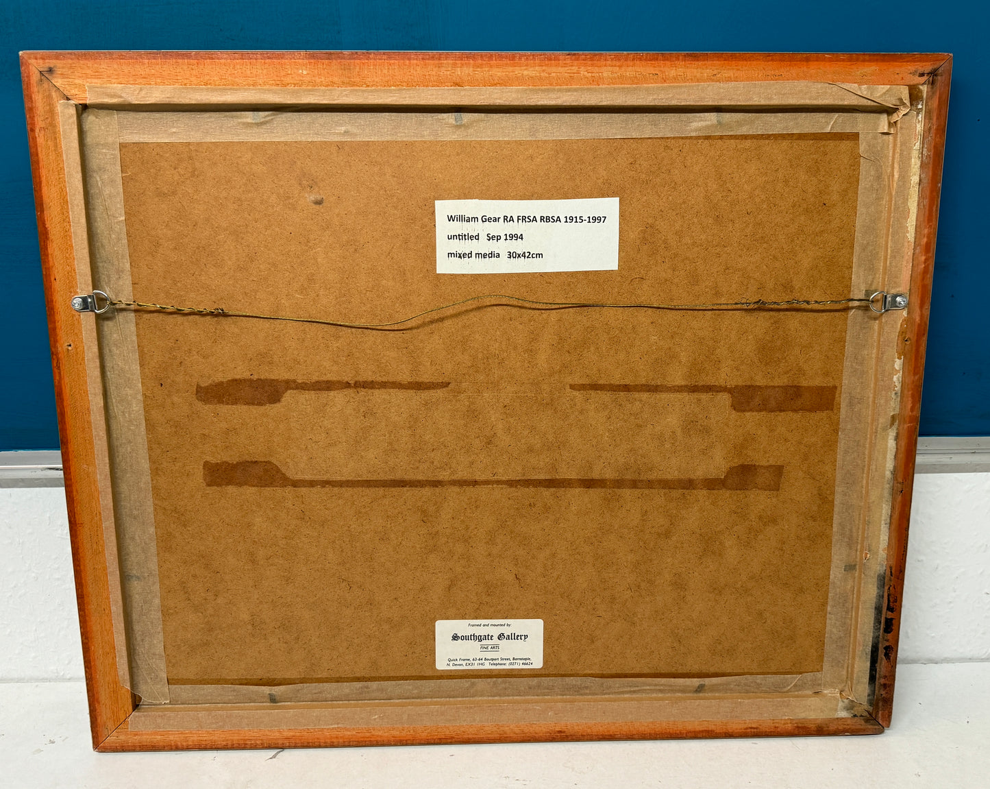 William Gear (1915-1997) 'Untitled Sep 1994' mixed media signed