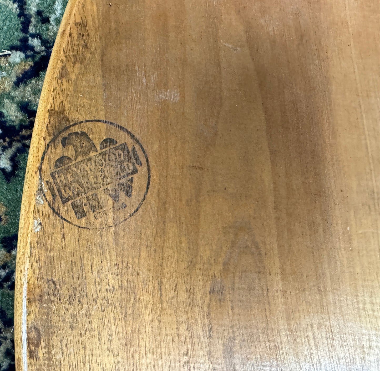Superb Mid Century Teak Heywood Wakefield Champagne Lazy Susan Coffee Table