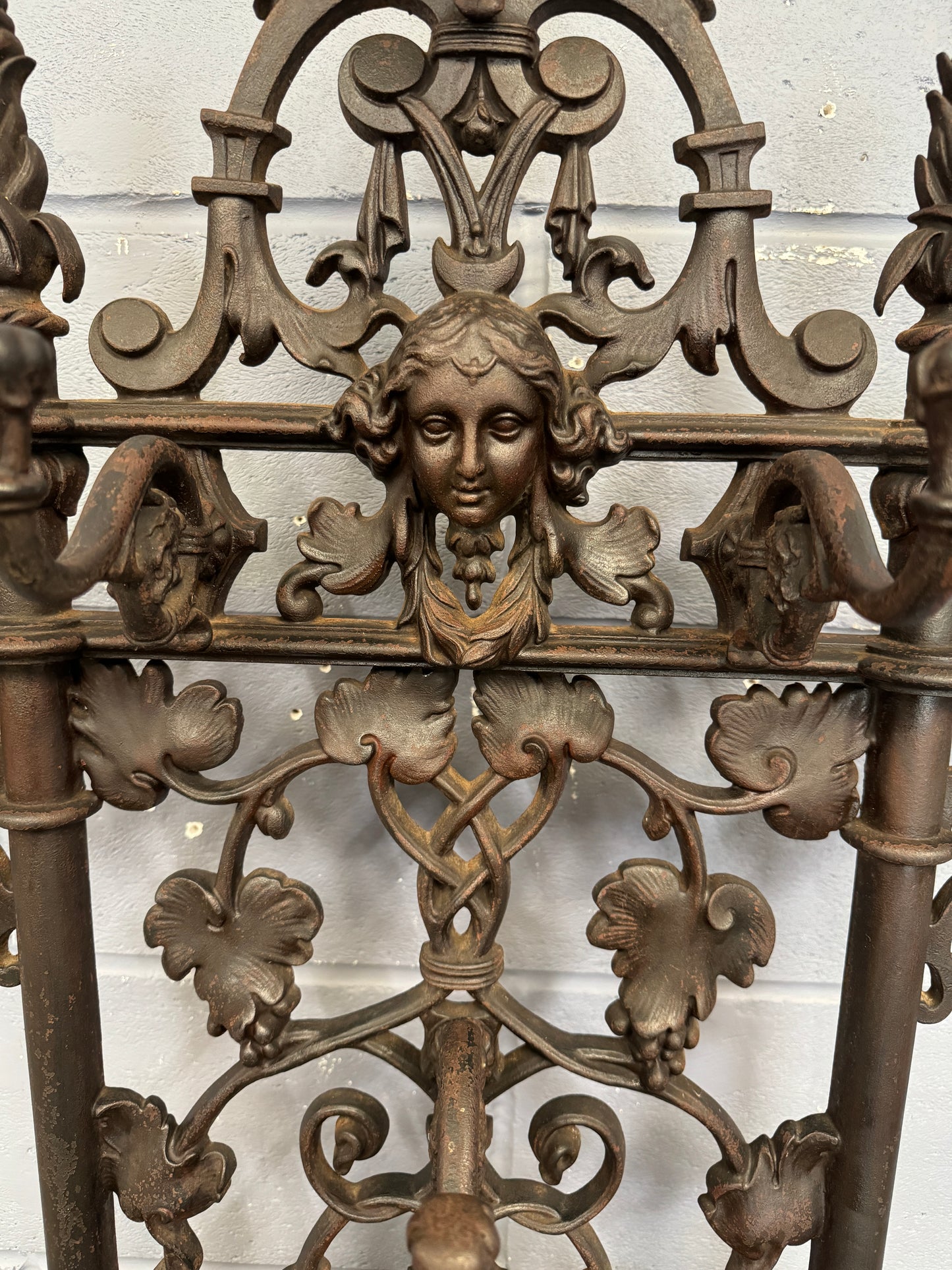 A Stunnung Rare Antique Coalbrookdale Cast Iron Coat Stand Hallstand signed 1857