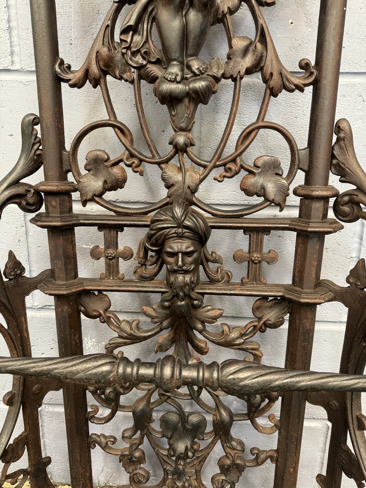 A Stunnung Rare Antique Coalbrookdale Cast Iron Coat Stand Hallstand signed 1857