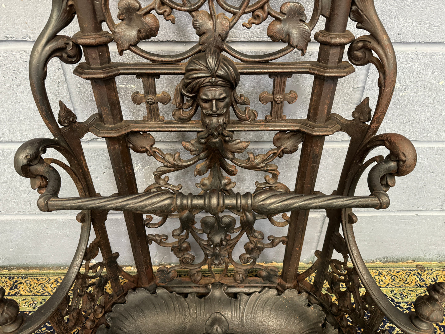 A Stunnung Rare Antique Coalbrookdale Cast Iron Coat Stand Hallstand signed 1857