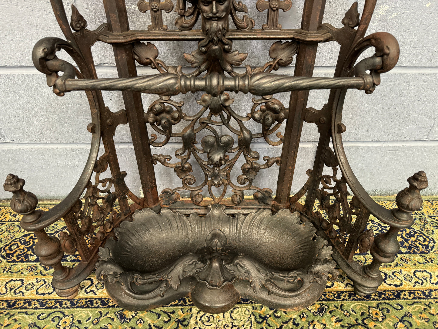 A Stunnung Rare Antique Coalbrookdale Cast Iron Coat Stand Hallstand signed 1857