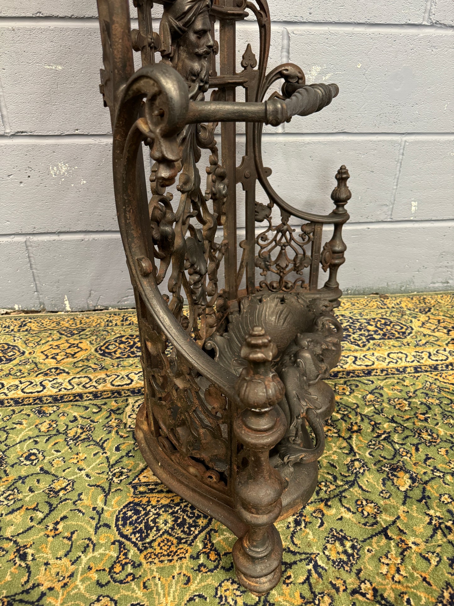 A Stunnung Rare Antique Coalbrookdale Cast Iron Coat Stand Hallstand signed 1857