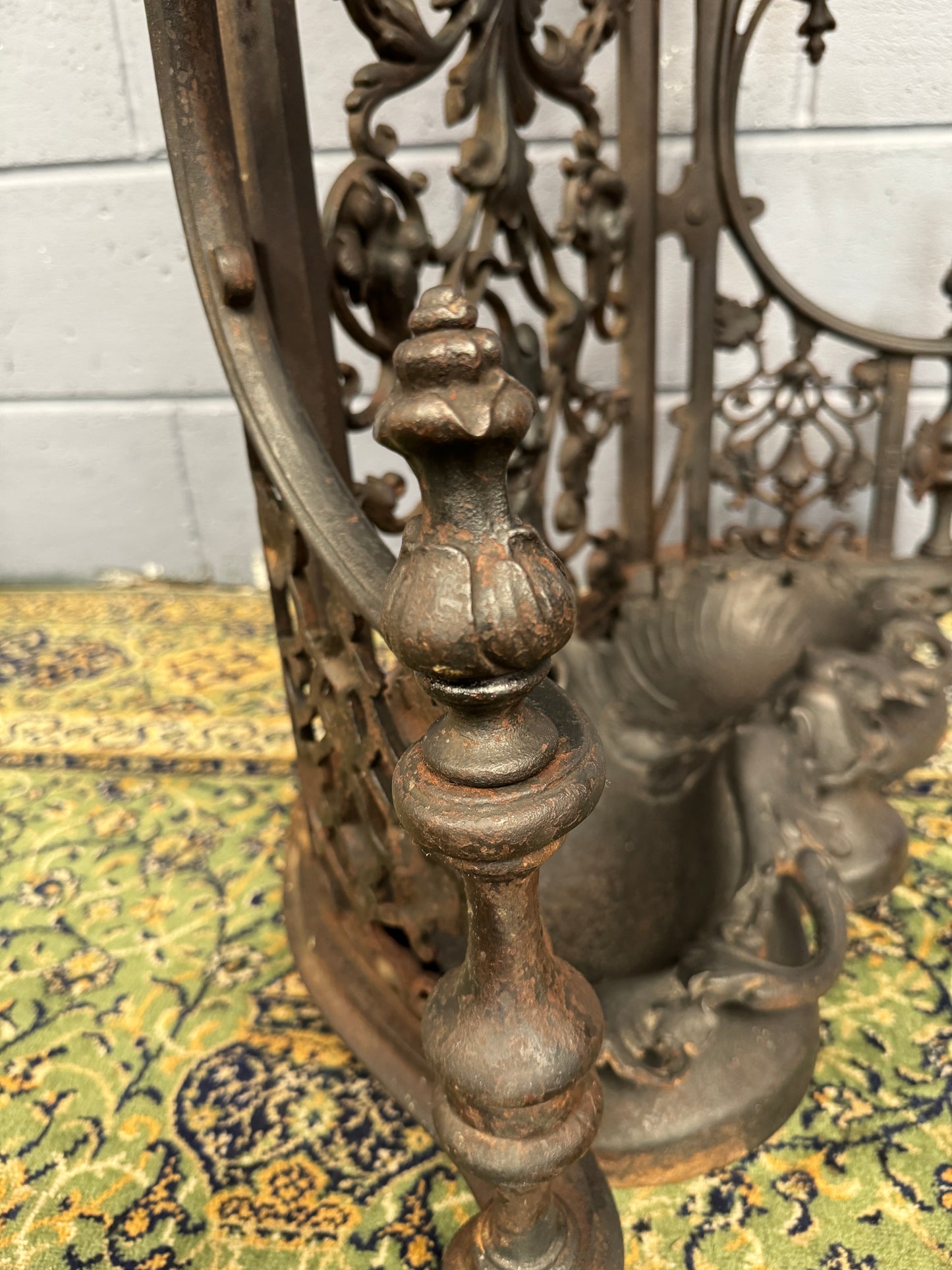 A Stunnung Rare Antique Coalbrookdale Cast Iron Coat Stand Hallstand signed 1857