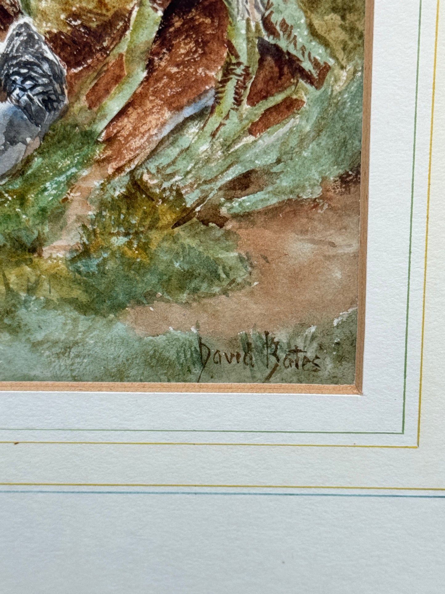 A Lovely Original English Watercolour Painting of Cattle Signed David Bates