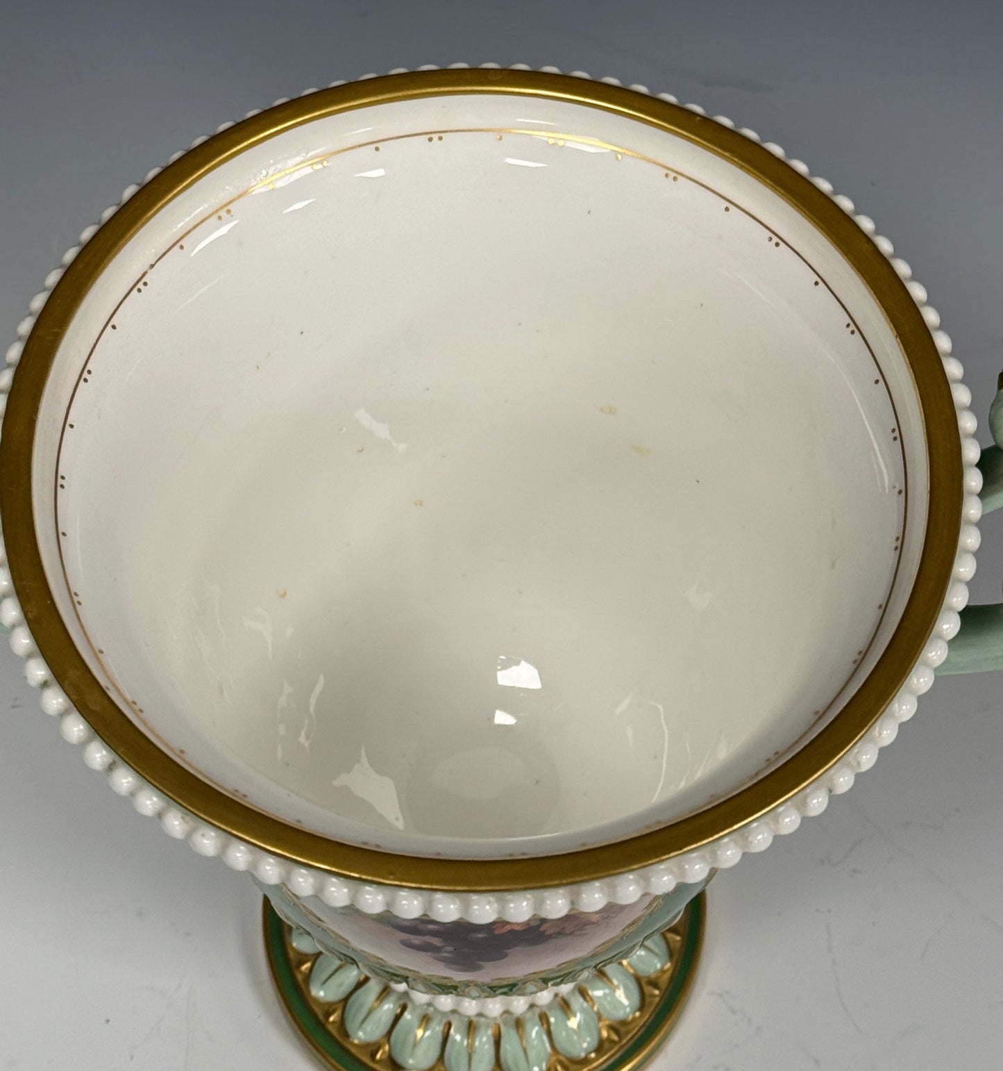 Stunning Royal Worcester Fruit Painted Twin Handled Vase Signed Sebright c1900
