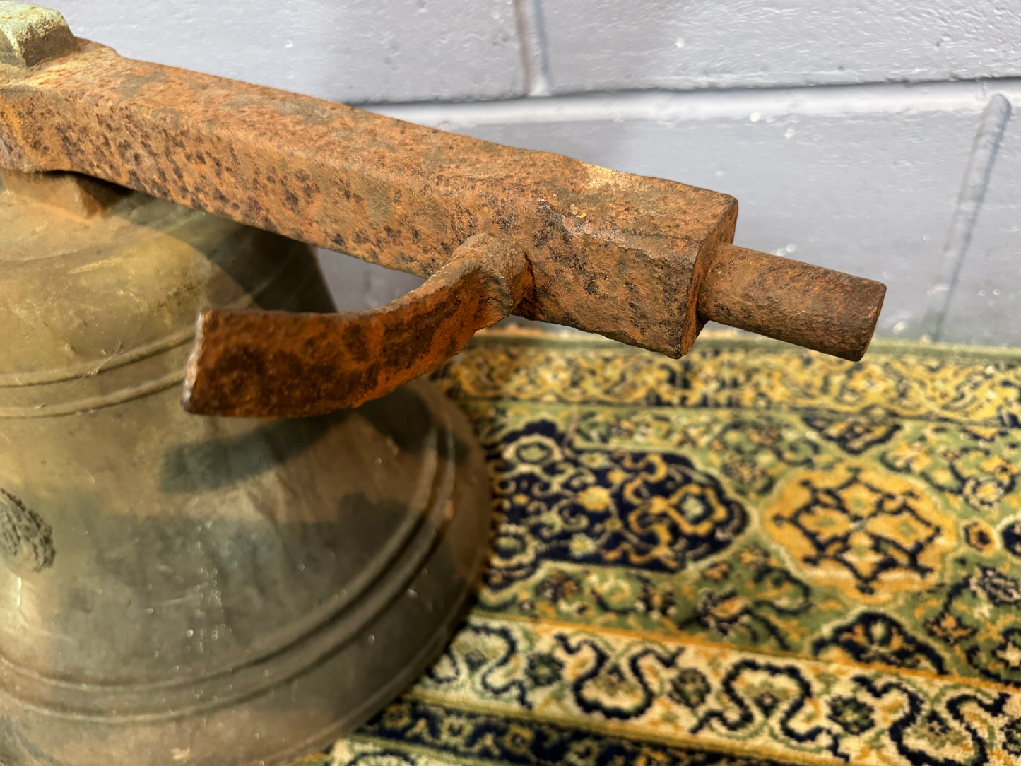 Stunning Large Rare Antique Cast Iron Church Bell by James Harwell c1860