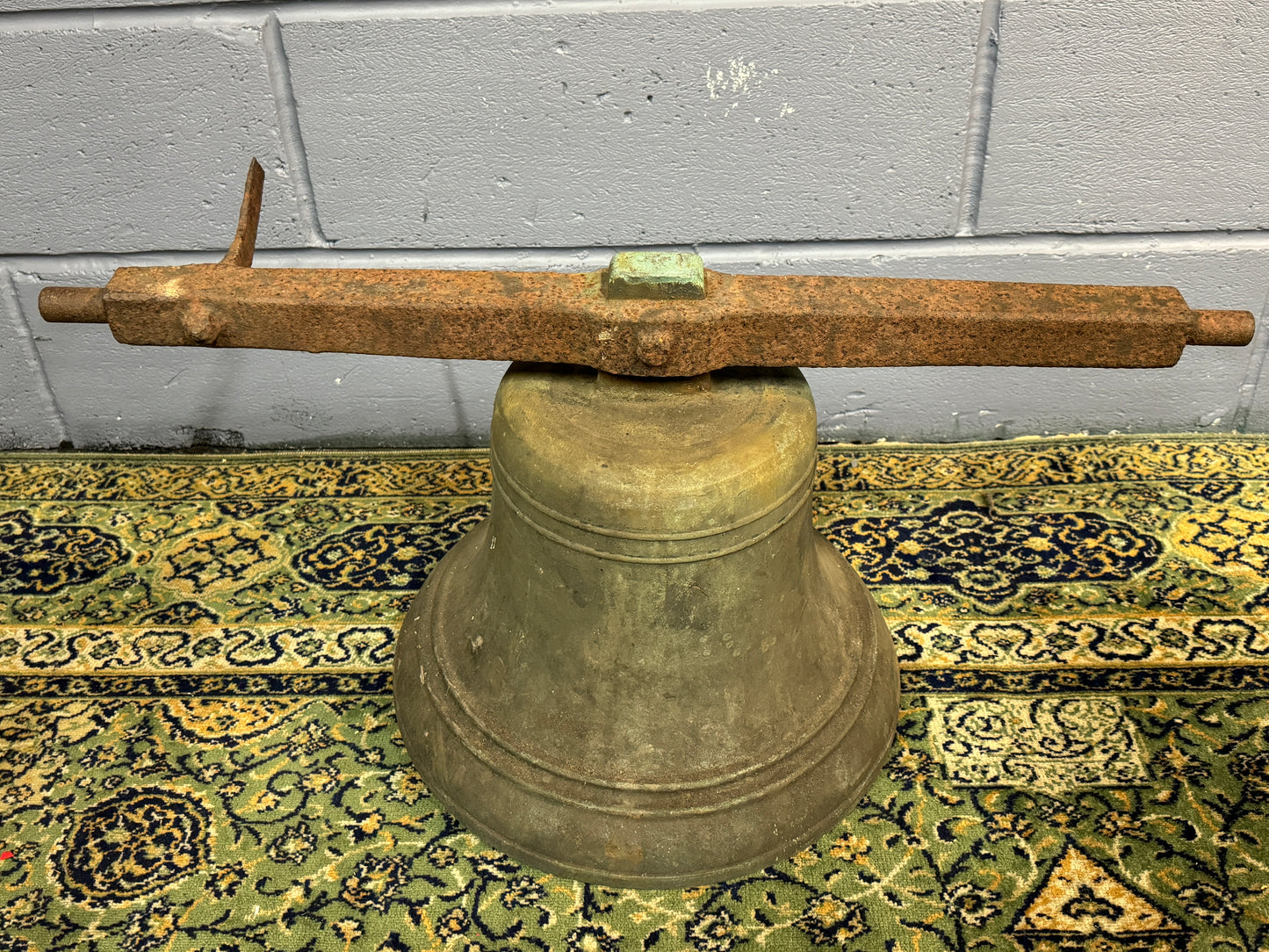 Stunning Large Rare Antique Cast Iron Church Bell by James Harwell c1860