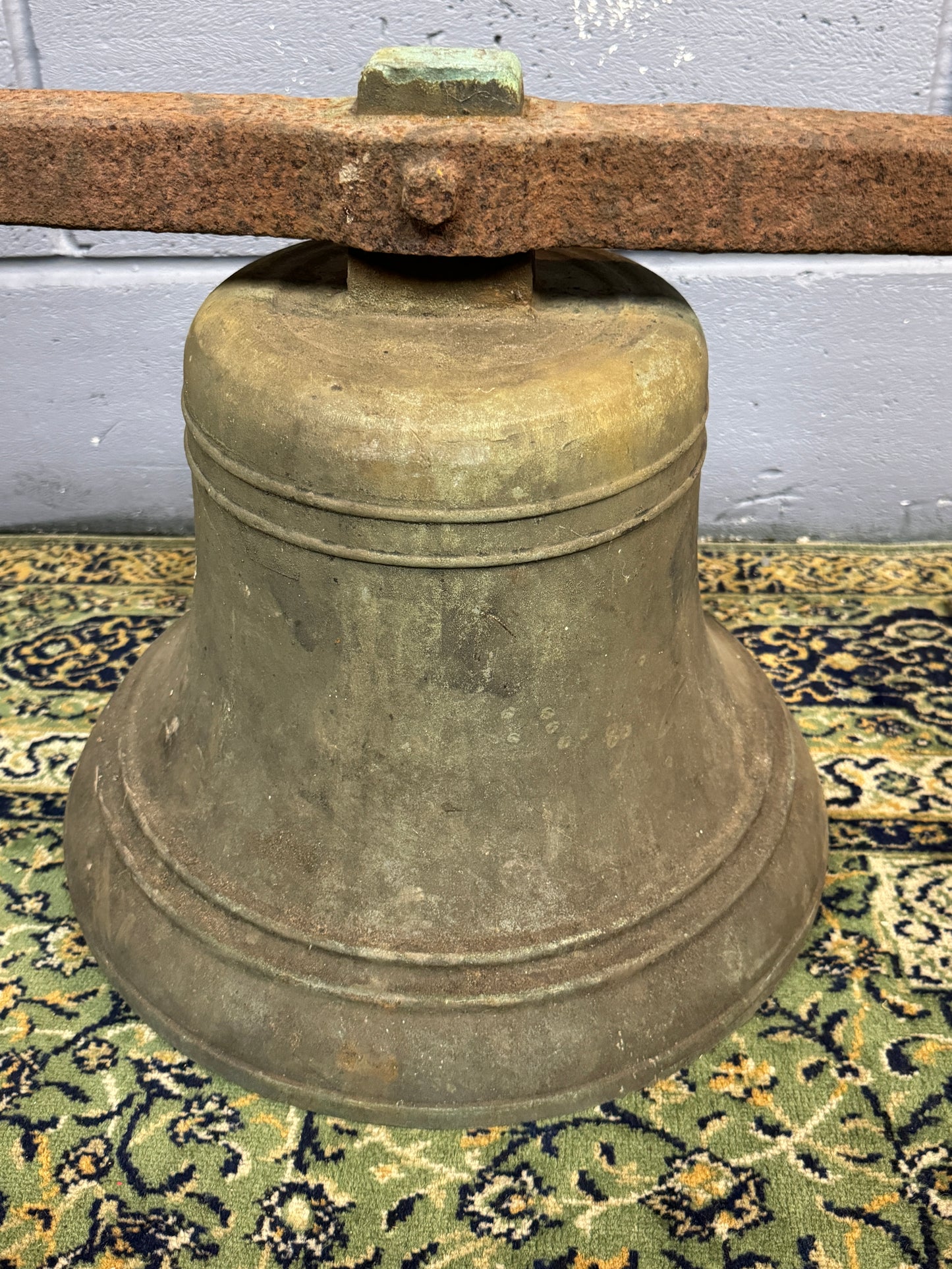 Stunning Large Rare Antique Cast Iron Church Bell by James Harwell c1860