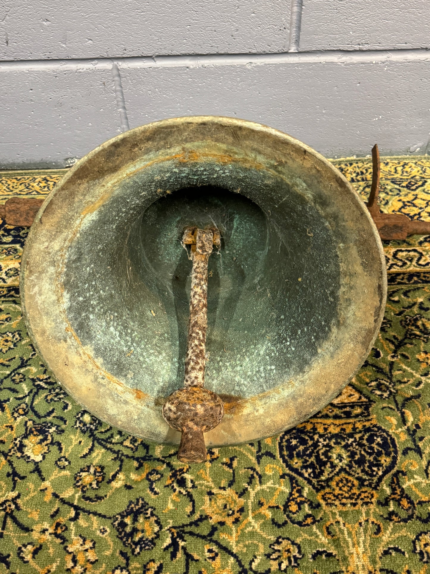 Stunning Large Rare Antique Cast Iron Church Bell by James Harwell c1860