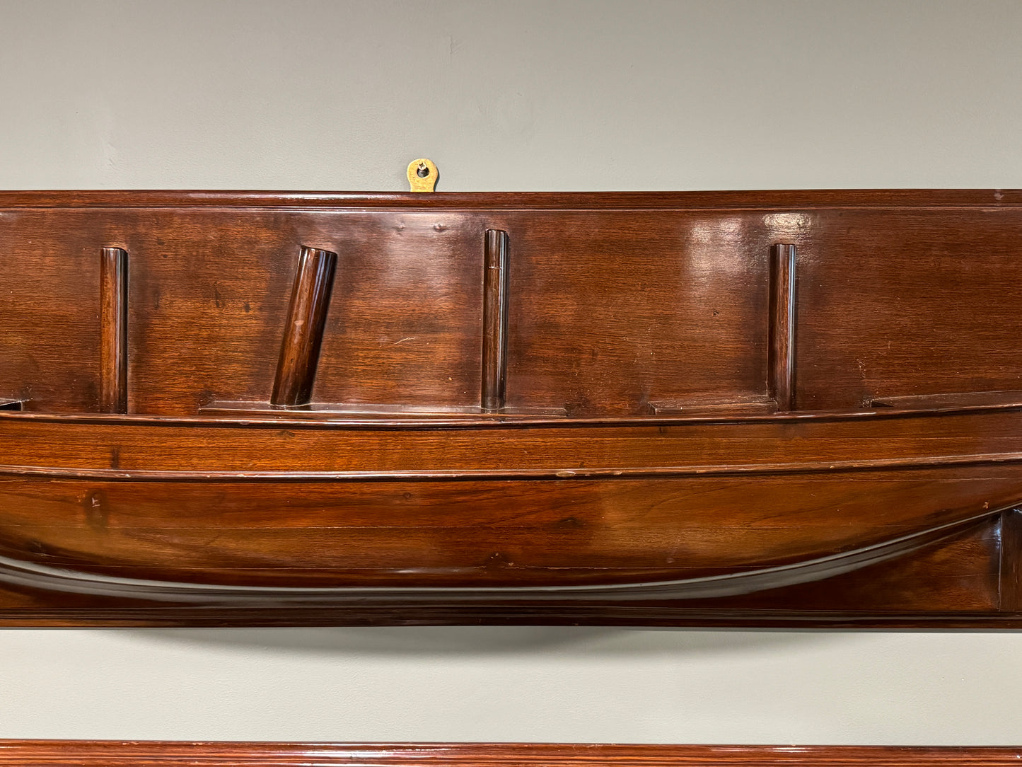 Large Antique Mahogany Half Ships Hull of American Steam Yachts