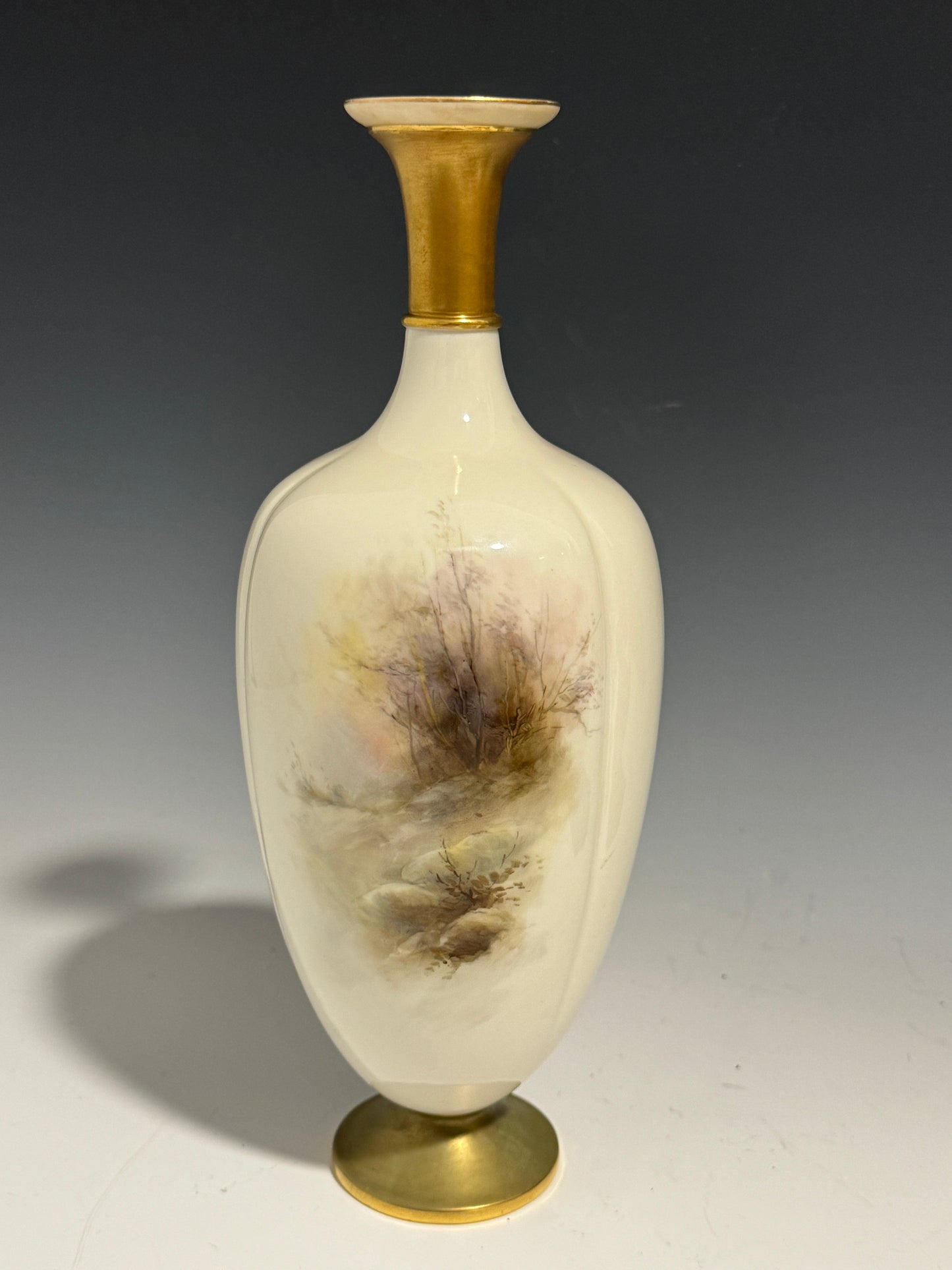 A Stunning Large Royal Worcester Vase Hand Painted Pheasants signed Stinton 1915