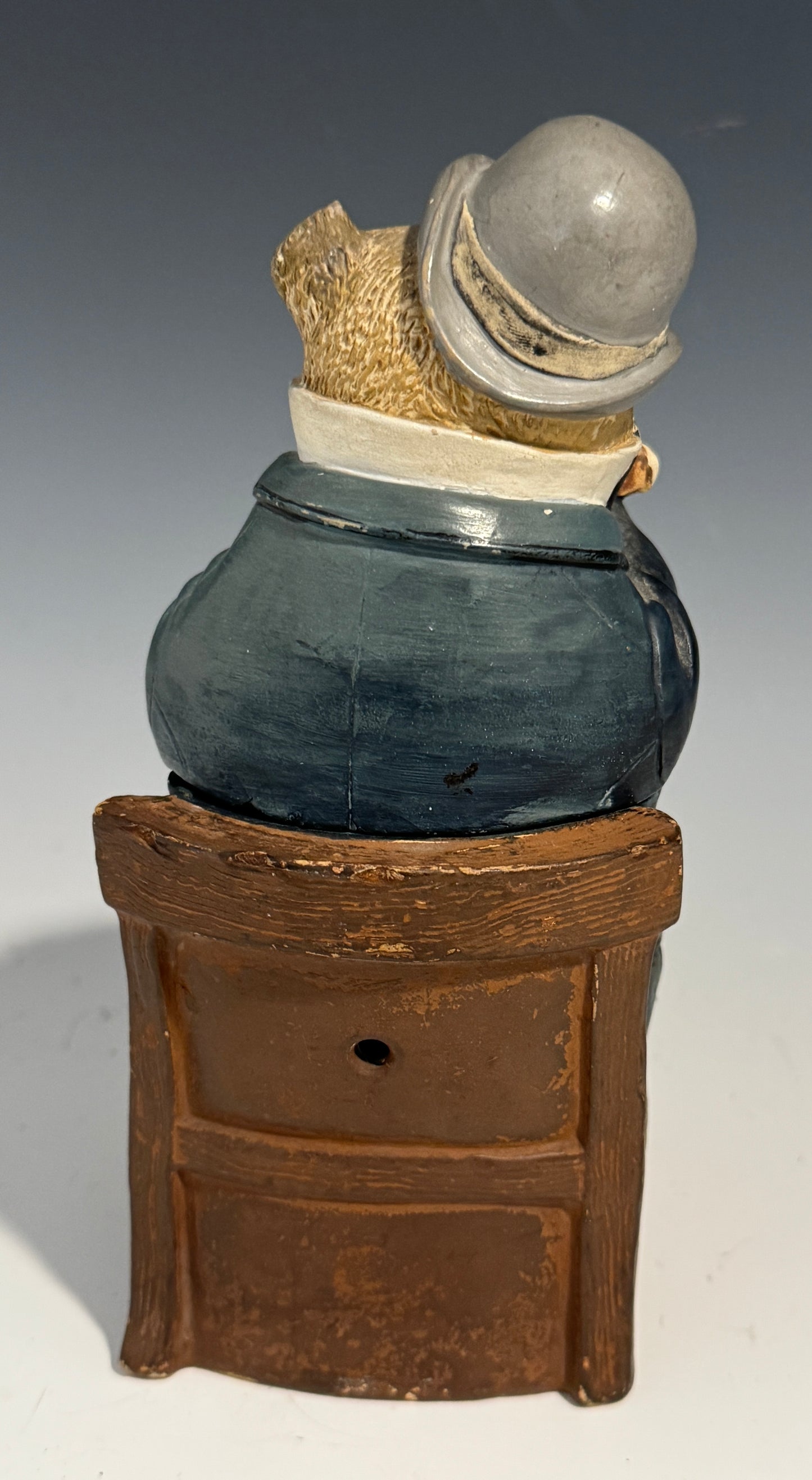 A Rare Johann Maresch Austrian Cold Painted Terracotta Bulldog Tobacco Jar
