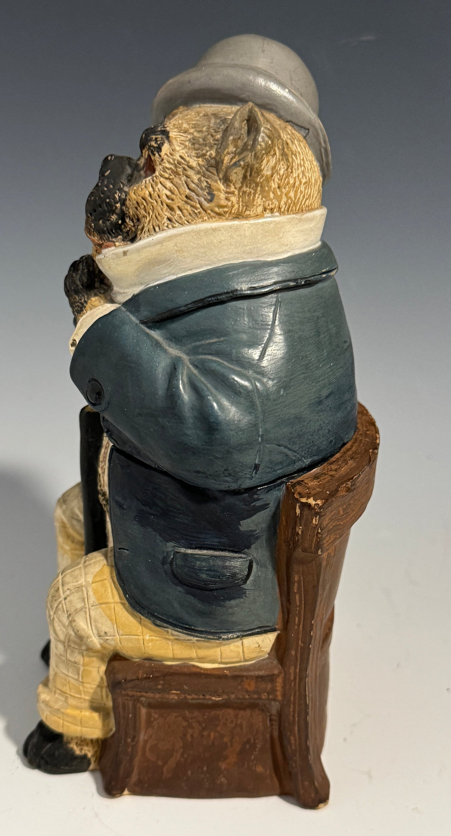 A Rare Johann Maresch Austrian Cold Painted Terracotta Bulldog Tobacco Jar