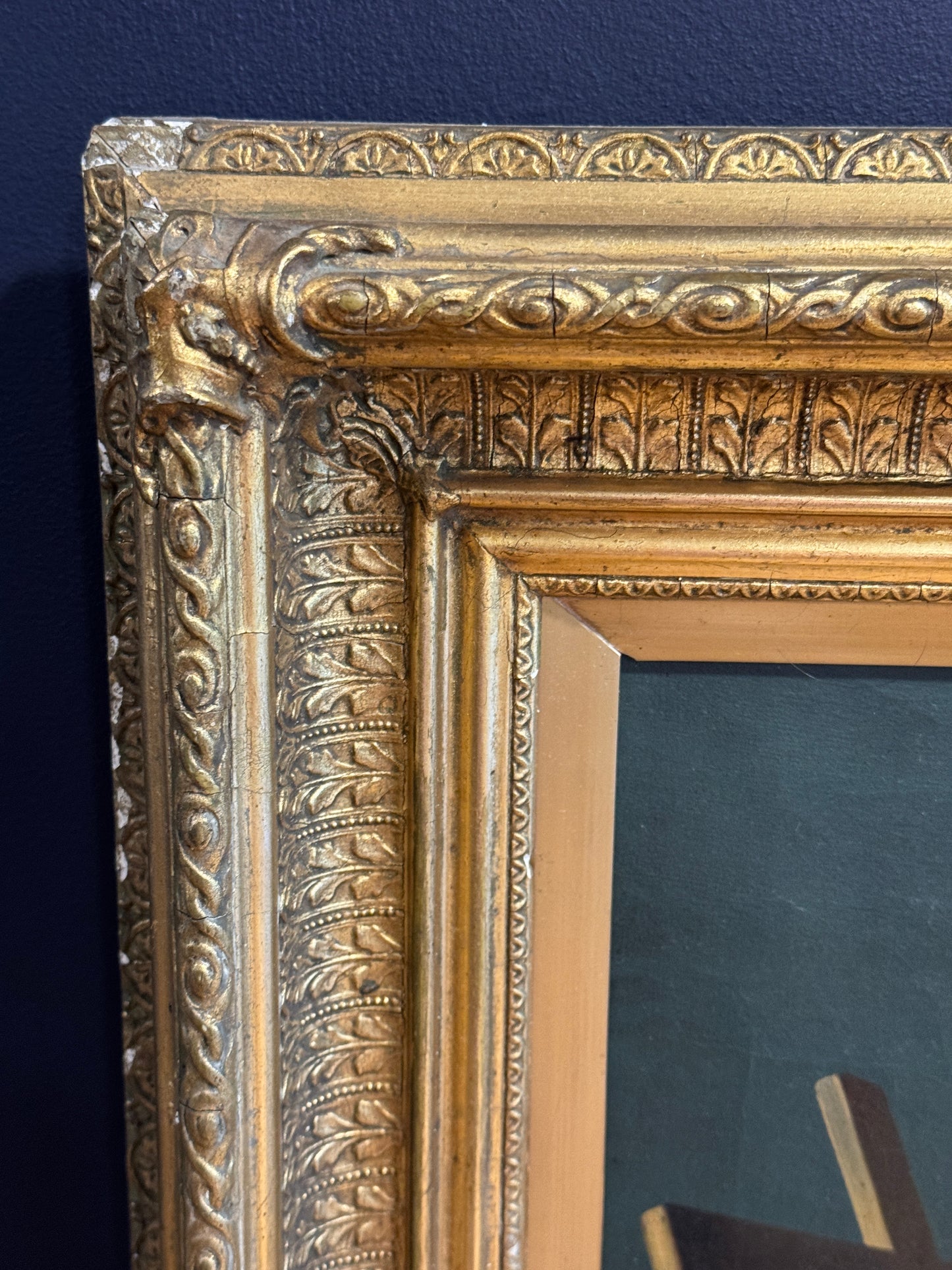 Antique 19th Century Oil Painting of Putti with Crucifix signed G Gaggio