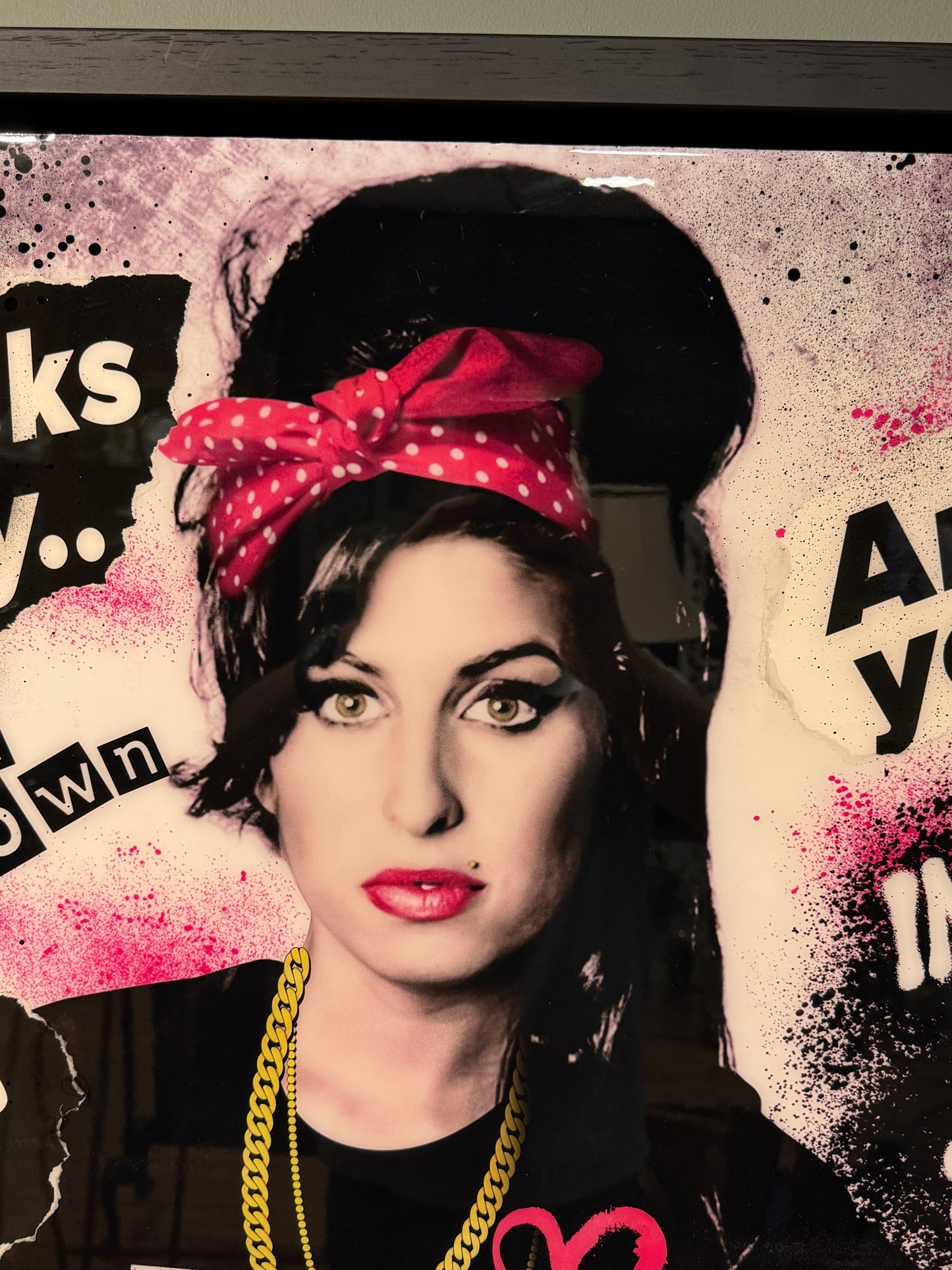 Mr. Sly 'Tears Dry On Their Own' Amy Winehouse (Original) Mixed Media Painting