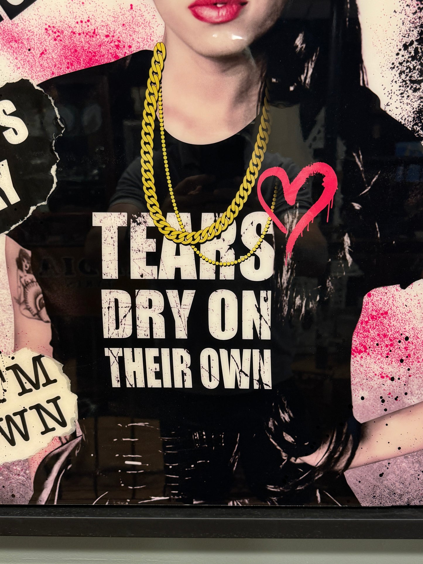 Mr. Sly 'Tears Dry On Their Own' Amy Winehouse (Original) Mixed Media Painting
