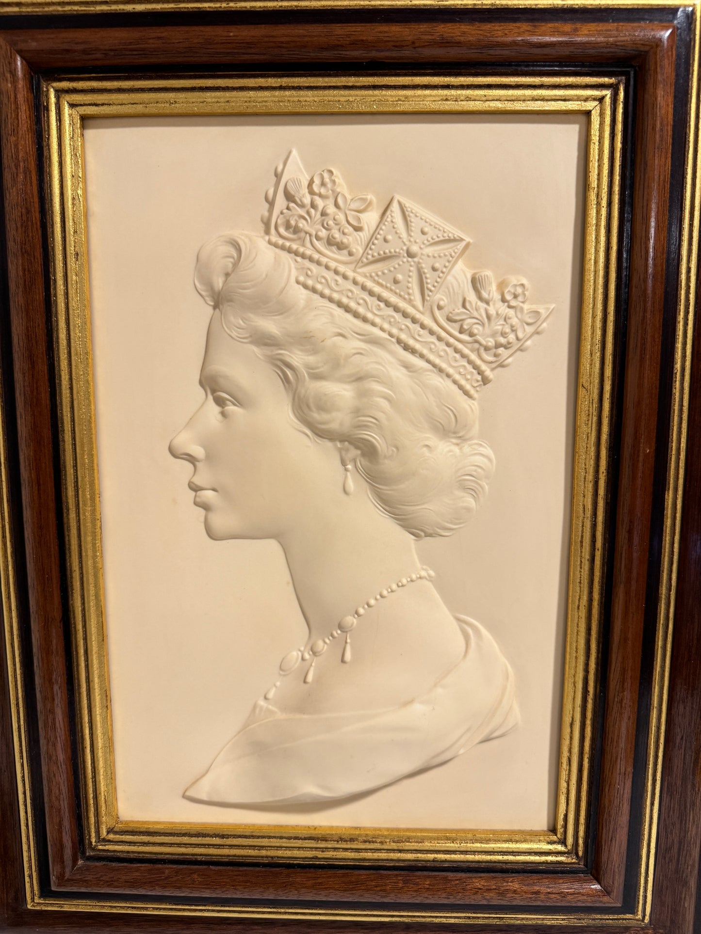 Royal Worcester Portrait Plaque Of Queen Elizabeth II modelled by Arnold Machin