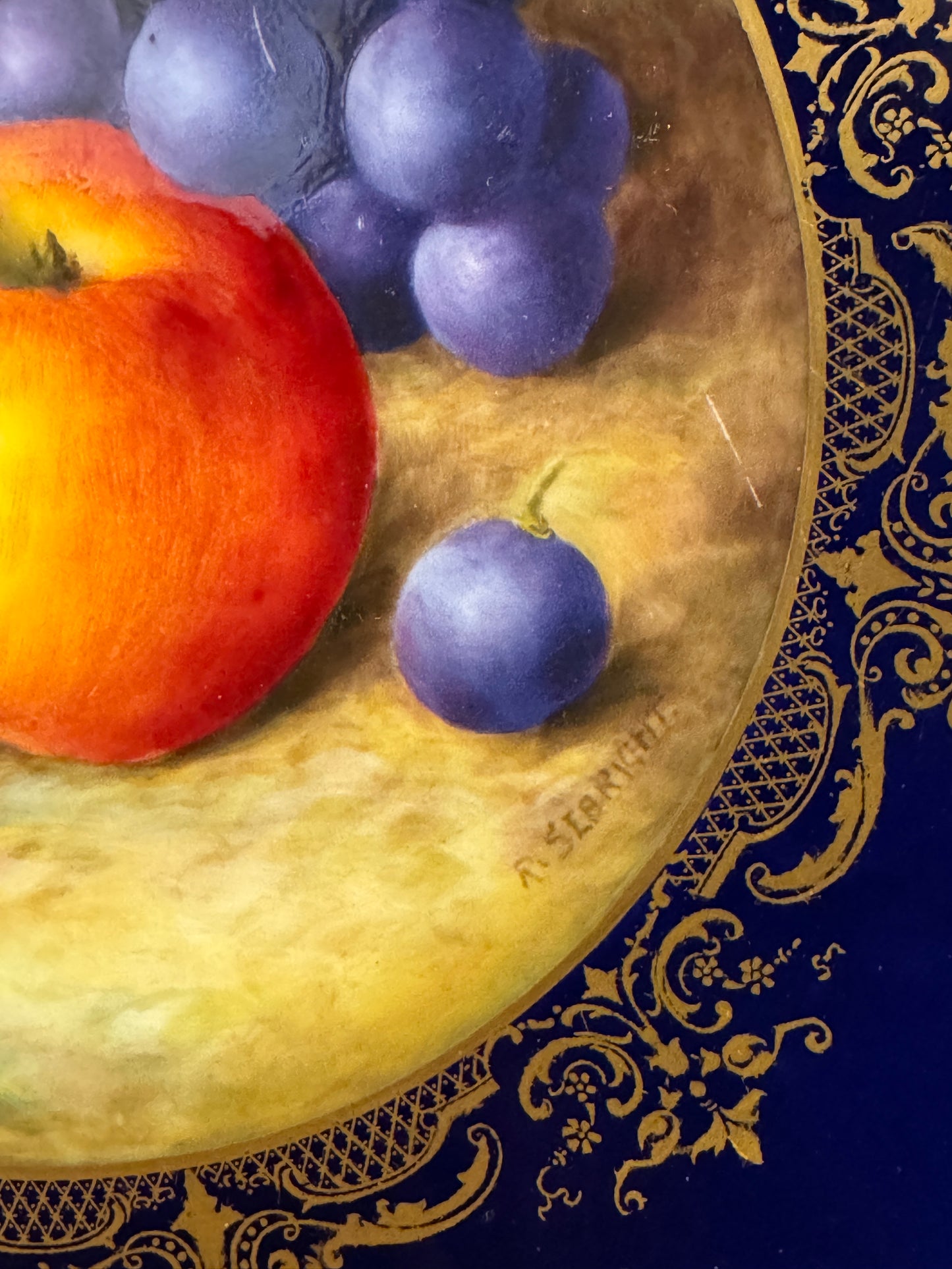 Stunning Royal Worcester Hand Painted Fruit Cabinet Plate Signed Sebright c1936