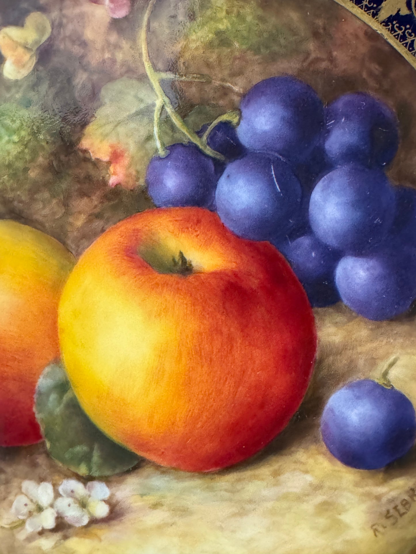 Stunning Royal Worcester Hand Painted Fruit Cabinet Plate Signed Sebright c1936