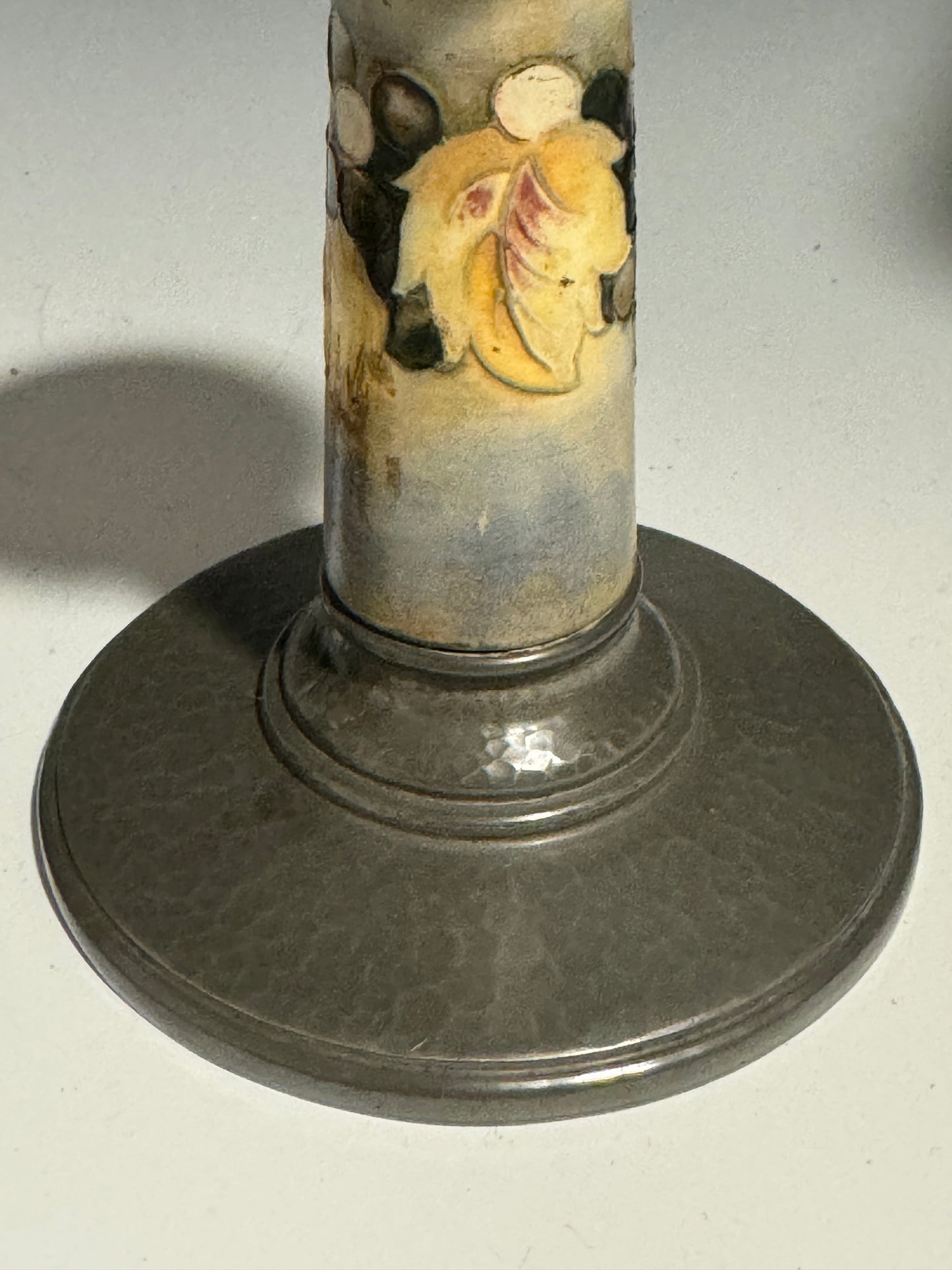 Stunning Pair Moorcroft Leaf & Berry Liberty Tudric Candlesticks c1920's