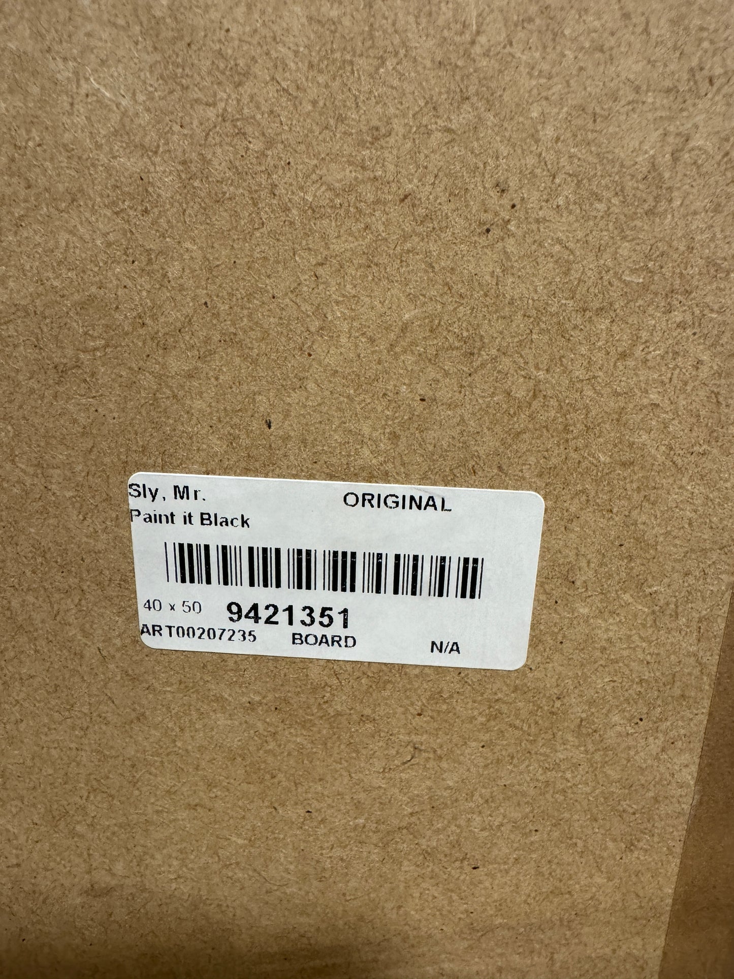 Mr Sly Original Large Signed Mixed Media Paint it Black Mick Jagger Portrait