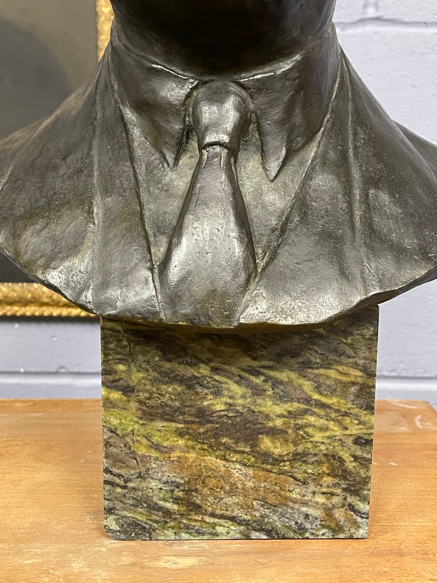 Antique Deco Full Size Bronze Bust of a Gentleman Signed Dated 1931