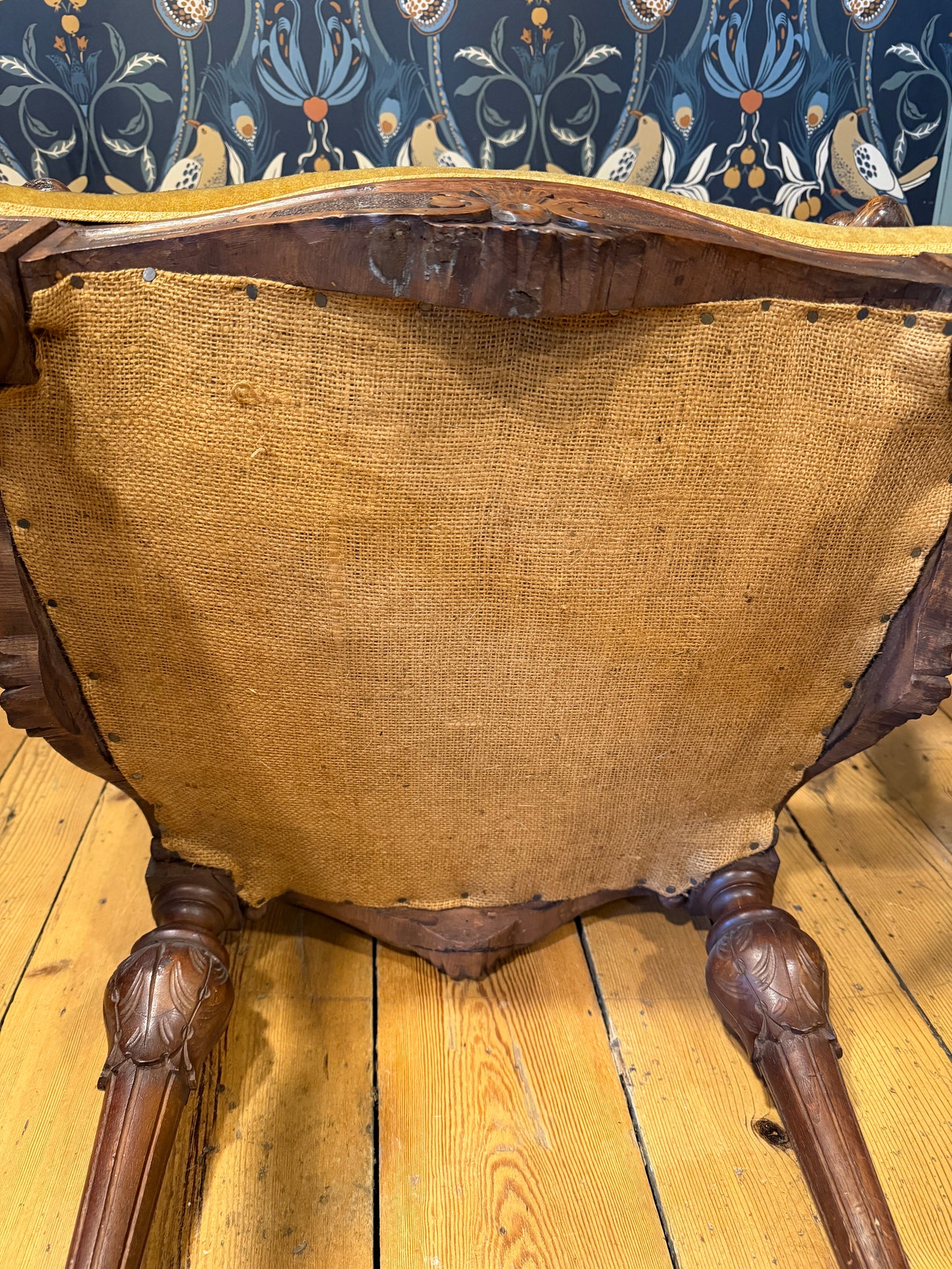 Fabulous Rare Antique 19th Century Carved Walnut Dolphin Armchair Italian ?