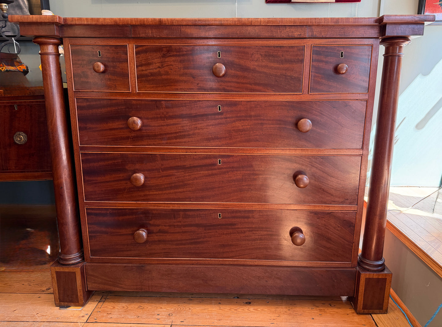 A Stunning Large Antique Scottish Mahogany Chest of Drawers c1880 Secret Drawer