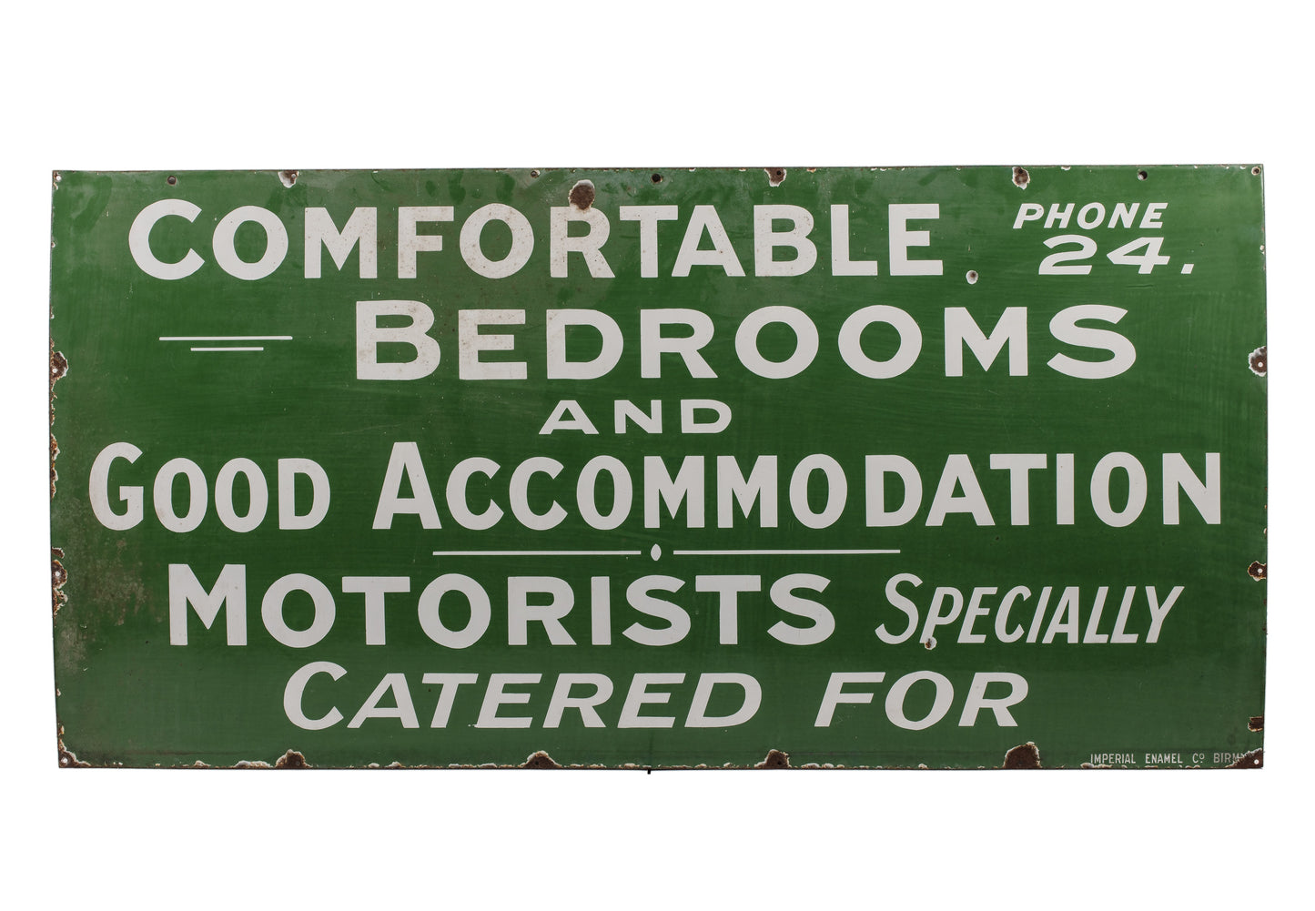 Fantastic Large Rare Vintage Original Enamel Sign