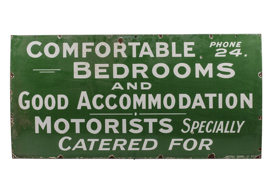 Fantastic Large Rare Vintage Original Enamel Sign