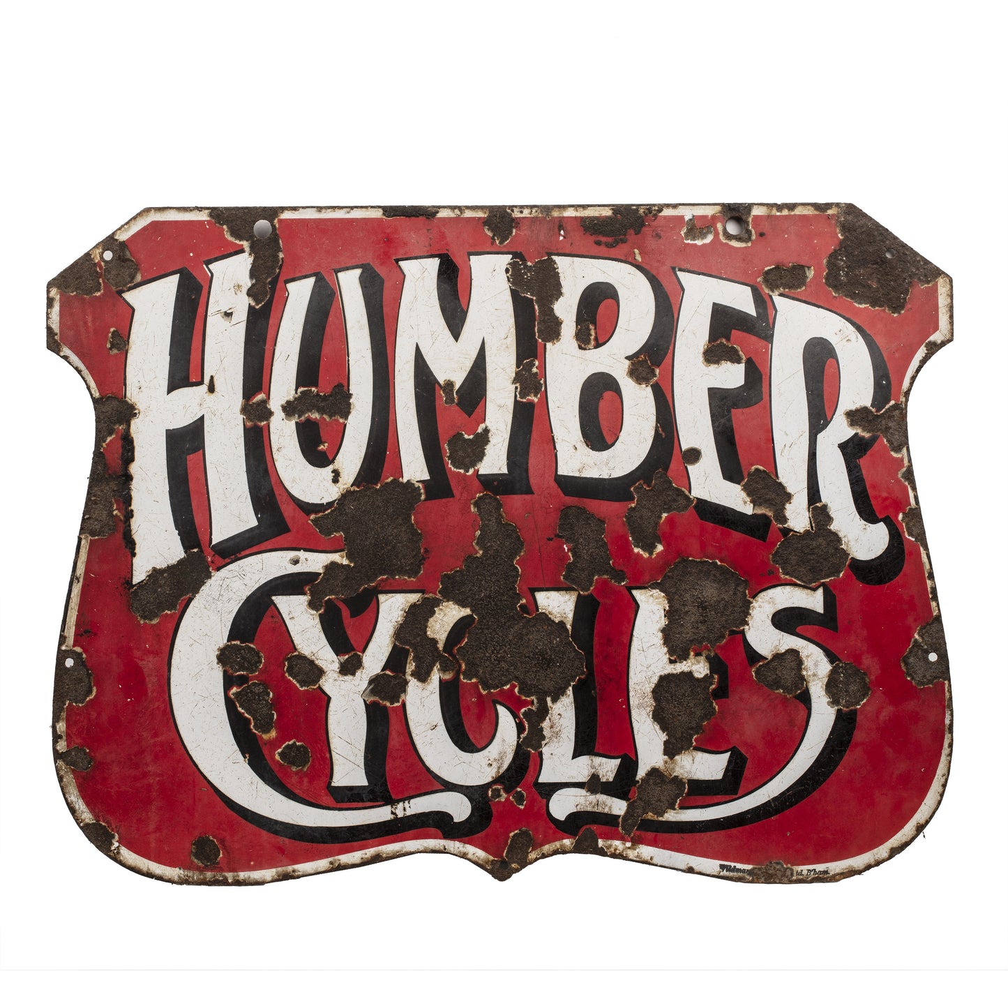 Original Humber Cycles Advertising Enamel Sign