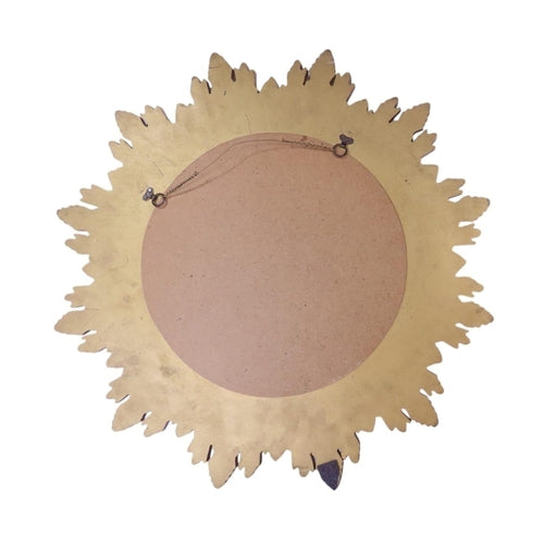 A Stunning Large Vintage Sunburst Framed Convex Mirror