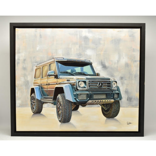 ROZ WILSON (BRITISH 1960) MERCEDES G WAGON Large Original Oil on Canvas Signed