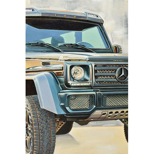 ROZ WILSON (BRITISH 1960) MERCEDES G WAGON Large Original Oil on Canvas Signed