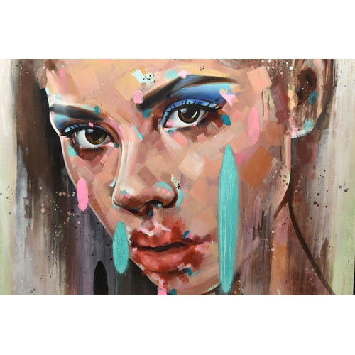 Rich Parker 'Perception' Large Original Acrylic Painting On Canvas Signed