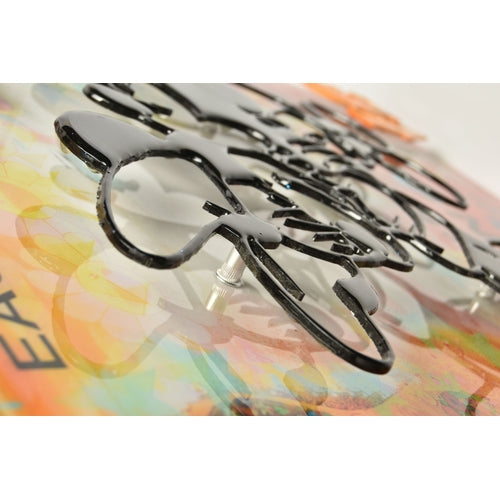 URI DUSHY ( 1963) Love Chanel ORIGINAL MIXED MEDIA ON ALUMINIUM