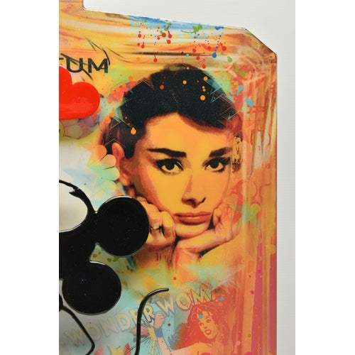 URI DUSHY ( 1963) Love Chanel ORIGINAL MIXED MEDIA ON ALUMINIUM