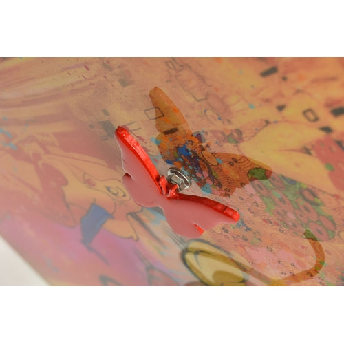 URI DUSHY ( 1963) Love Chanel ORIGINAL MIXED MEDIA ON ALUMINIUM