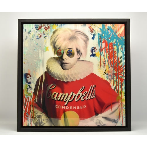 SRINJOY GANGOPADHYAY Mixed Media Painting Andy Warhol Signed