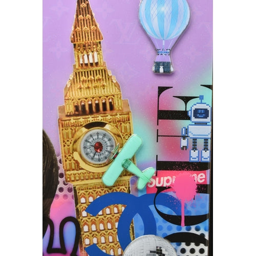 Miss Mash 'London Rebel' Mixed Media Original Signed Painting (originally £2750)