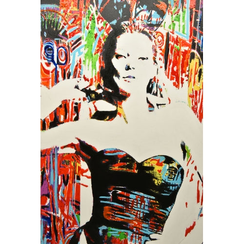 Richard Zarzi 'Kate Moss II' Original Signed Mixed Media on Canvas (Cost £3950)