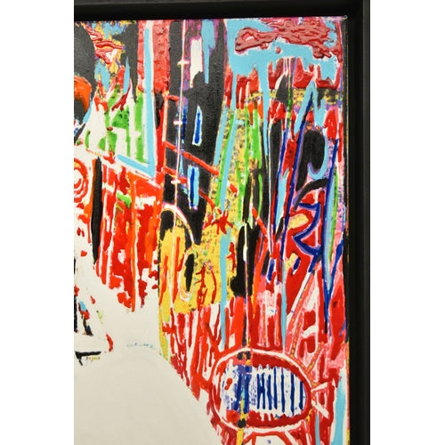 Richard Zarzi 'Kate Moss II' Original Signed Mixed Media on Canvas (Cost £3950)