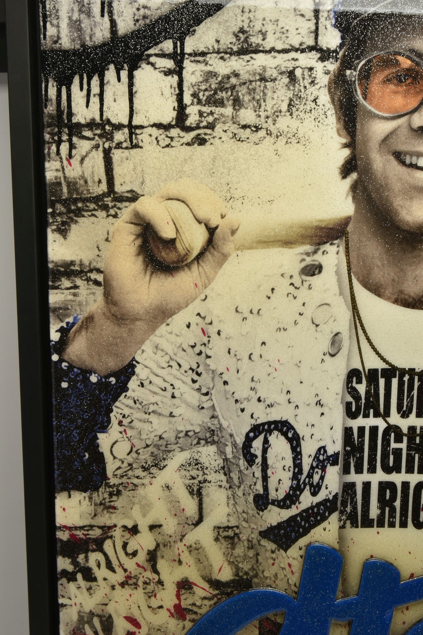 Mr Sly Original Large Signed Mixed Media on Canvas Elton John (cost £4995)