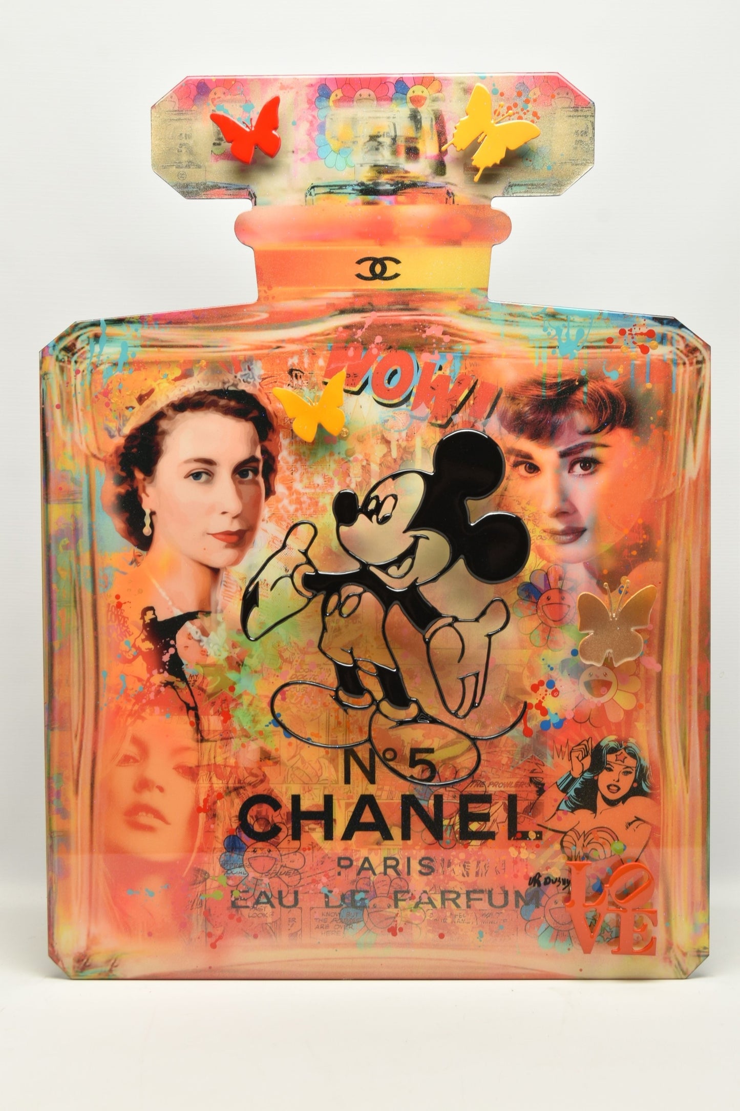 URI DUSHY (ISRAEL 1963) Original Mixed Media on Aluminium Chanel Mickey Mouse