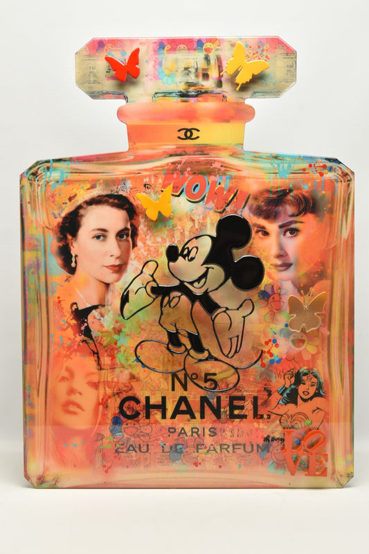 URI DUSHY (ISRAEL 1963) Original Mixed Media on Aluminium Chanel Mickey Mouse